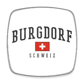 Burgdorf Schweiz Emblem - Viereckiger Kühlschrankmagnet - Weiß - Vorne