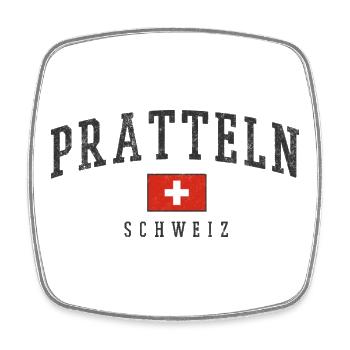 Pratteln Switzerland Vintage Emblem - Square fridge magnet - white - Front