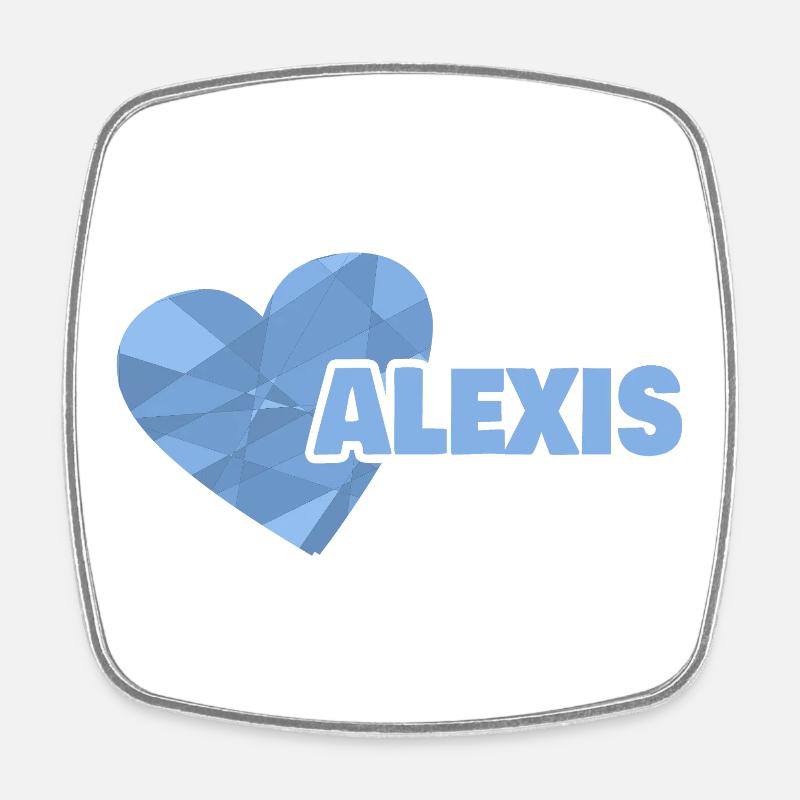 Maman Alexis - Magnet carré - blanc
