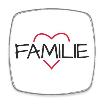 Family Heart Gift Love - Square fridge magnet - white - Front