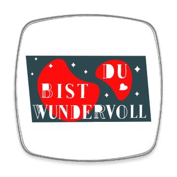You're wonderful - Square fridge magnet - white - Front