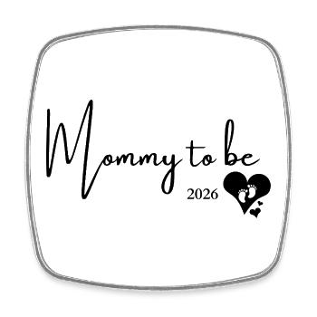 Mommy to be 2026 - Square fridge magnet - white - Front
