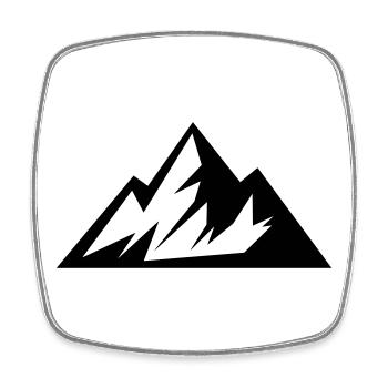 Ein Berg, der Lust auf Bergsport macht - Viereckiger Kühlschrankmagnet - Weiß - Vorne