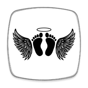 Baby loss memorial - Square fridge magnet - white - Front