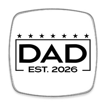 Dad 2026 Loading – Est. 2026 Design for Dads - Square fridge magnet - white - Front