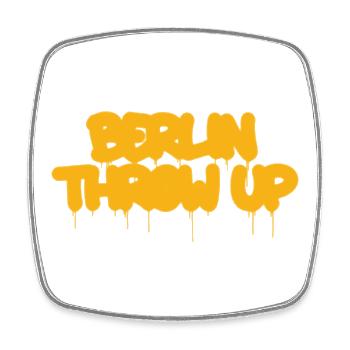 Neon-Graffiti Tropfenbuchstaben Berlin - Viereckiger Kühlschrankmagnet - Weiß - Vorne