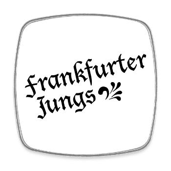 FrankfurterJungs - For the real Frankfurter #FFM - Square fridge magnet - white - Front