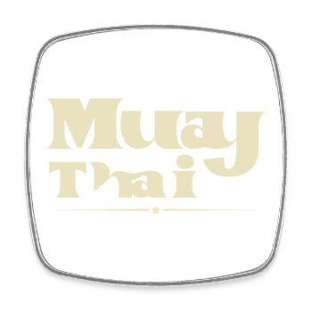 Muay thai - Square fridge magnet - white - Front