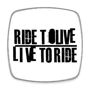 ride to live - Viereckiger Kühlschrankmagnet - Weiß - Vorne