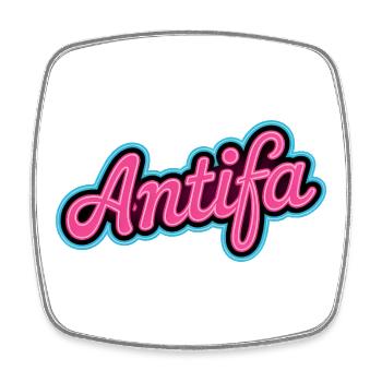 Antifa - Produits dérivés antifascistes - Magnet carré - blanc - Devant