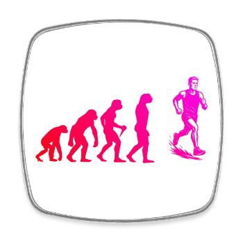 Running perfect for any race - Square fridge magnet - white - Front