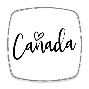 Canada Heart Women's Love Canada - Viereckiger Kühlschrankmagnet - Weiß - Vorne