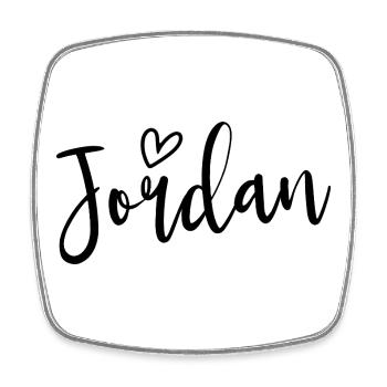 Jordan Cœur Les femmes Aiment Jordan - Magnet carré - blanc - Devant