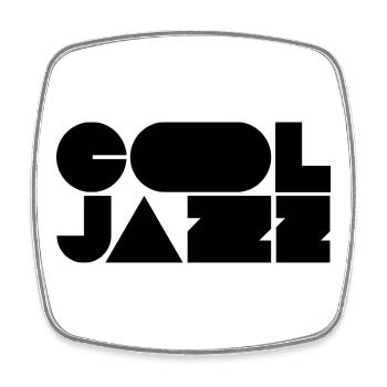 Logo jazz audacieux et cool - Magnet carré - blanc - Devant