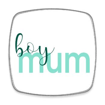 Mother Day Boy Mum - Square fridge magnet - white - Front