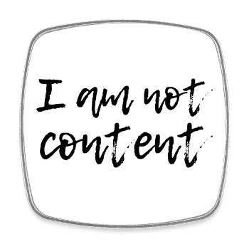 Je ne suis pas content - Script manuscrit émotionnel - Magnet carré - blanc - Devant