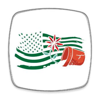 American Gardener Plant Lover Plants - Square fridge magnet - white - Front
