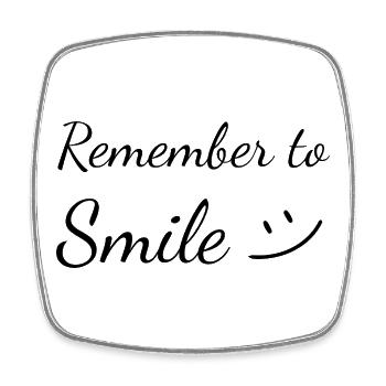 Remember to Smile - Viereckiger Kühlschrankmagnet - Weiß - Vorne