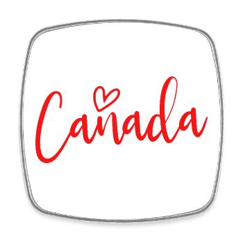 Canada Heart Women's Love Canada - Viereckiger Kühlschrankmagnet - Weiß - Vorne
