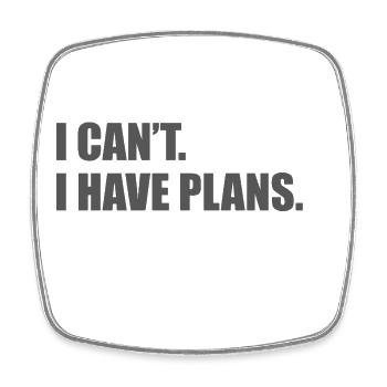 I can't i have plans Car lover car guy mechanic - Viereckiger Kühlschrankmagnet - Weiß - Vorne