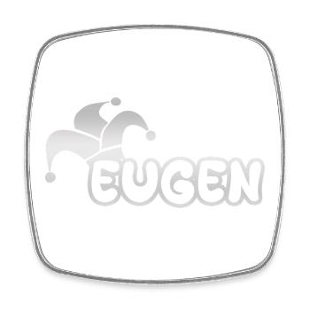 Fastnacht Eugen - Viereckiger Kühlschrankmagnet - Weiß - Vorne