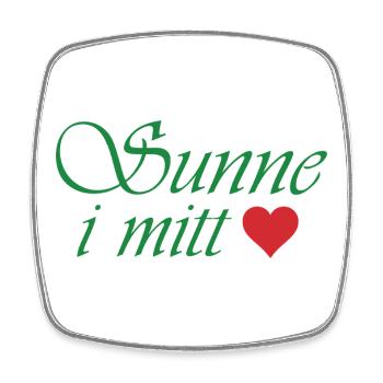Sunne in my heart - Square fridge magnet - white - Front