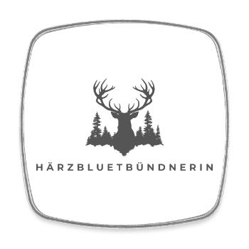 Härzbluetgraubünden - Square fridge magnet - white - Front