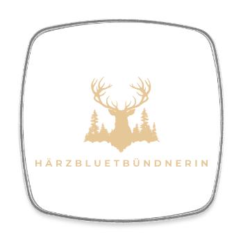 Härzbluetgraubünden - Square fridge magnet - white - Front