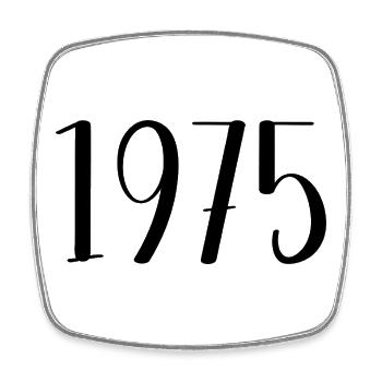 1975 - Magnet carré - blanc - Devant