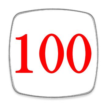 100. 100 YEARS. 100th ANNIVERSARY. BIRTHDAY 100 - Square fridge magnet - white - Front