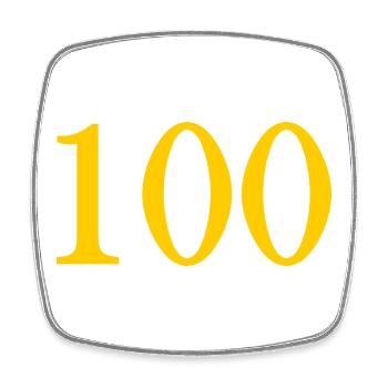 100. 100 YEARS. 100th ANNIVERSARY. BIRTHDAY 100 - Square fridge magnet - white - Front