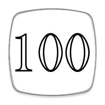 100. 100 YEARS. 100th ANNIVERSARY. BIRTHDAY 100 - Square fridge magnet - white - Front