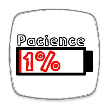 Pacience Design für Leute, die sehr geduldig sind - Viereckiger Kühlschrankmagnet - Weiß - Vorne