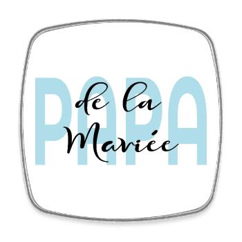 Dad of the Bride - Square fridge magnet - white - Front