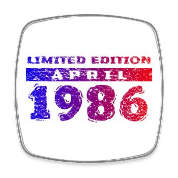 40e anniversaire Édition Limitée 04/1986 - Magnet carré - blanc - Devant