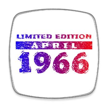60e anniversaire Édition Limitée 04/1966 - Magnet carré - blanc - Devant