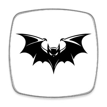 Bat Gothic Logo - Square fridge magnet - white - Front