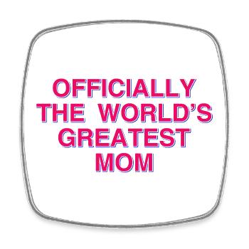 Officiellement le plus grand cadeau de maman du monde - Magnet carré - blanc - Devant