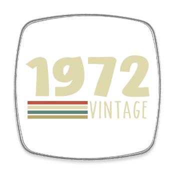 1972-Jubiläum-1972-Retro-1972 - Viereckiger Kühlschrankmagnet - Weiß - Vorne
