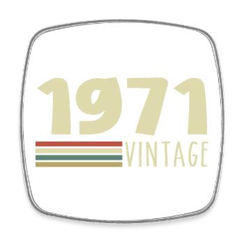 1971-Anniversary-1971-retro-1971 - Square fridge magnet - white - Front