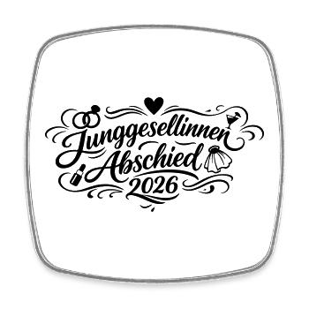 Junggesellinnenabschied 2026 Jga - Viereckiger Kühlschrankmagnet - Weiß - Vorne