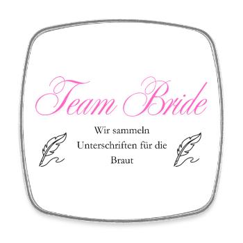 Junggesellinnenabschied JGA T-Shirt & Hoodie Brie - Viereckiger Kühlschrankmagnet - Weiß - Vorne