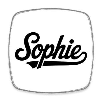 Sophie name first last family - Square fridge magnet - white - Front