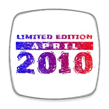 16. Geburtstag Limited Edition 04/2010 - Viereckiger Kühlschrankmagnet - Weiß - Vorne
