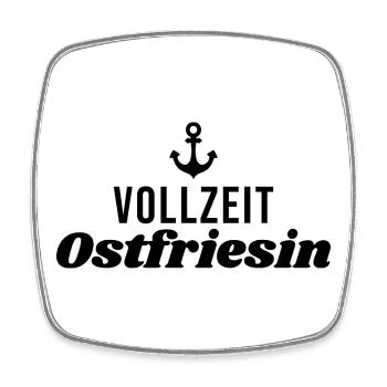 Vollzeit Ostfriesin VollzeitOstfriesin - Viereckiger Kühlschrankmagnet - Weiß - Vorne
