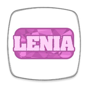 Gift for Lenia - Square fridge magnet - white - Front