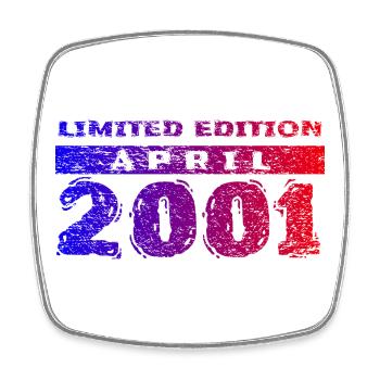 25th Anniversary Limited Edition 04/2001 - Square fridge magnet - white - Front