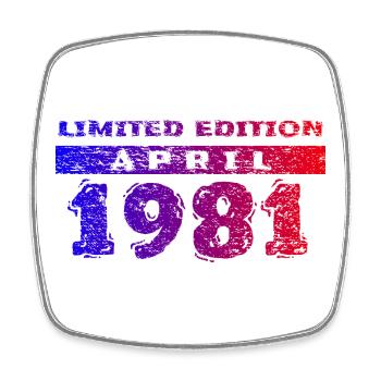 45e anniversaire Édition limitée 04/1981 - Magnet carré - blanc - Devant