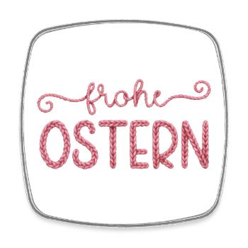Frohe Ostern - Viereckiger Kühlschrankmagnet - Weiß - Vorne