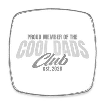 Cool Dads Club - Papa 2026 Geschenk - Viereckiger Kühlschrankmagnet - Weiß - Vorne